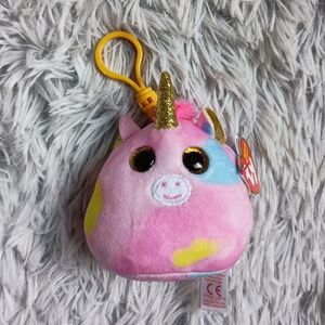 Ty Inc 5" Beanie Babies Fantasia Unicorn Squish Plush Toy With Clip